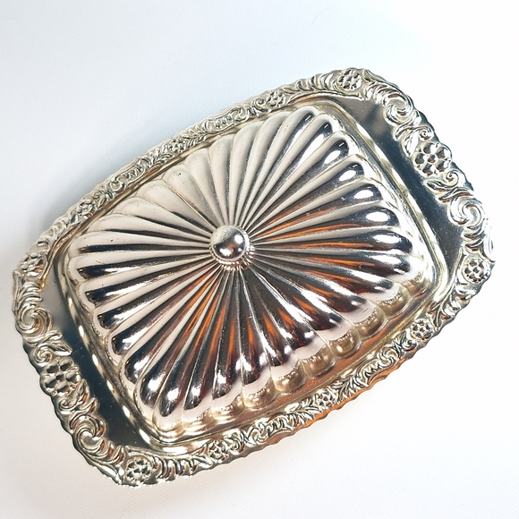 Vintage Mayell EP Steel Silver Plate Butter Dish Made In England - Picture 3 of 12